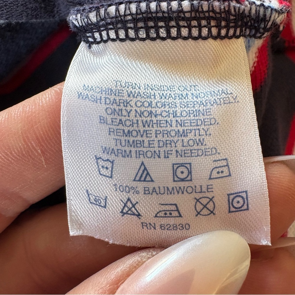 Vintage LAND’S END 3-6 Month Polo Striped Jumpsuit Layered Long Sleeves Snaps - Picture 6 of 10